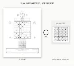 Pack 100 Sudokus para Imprimir PDF · Vol. 1 (todos los niveles) — vista 3