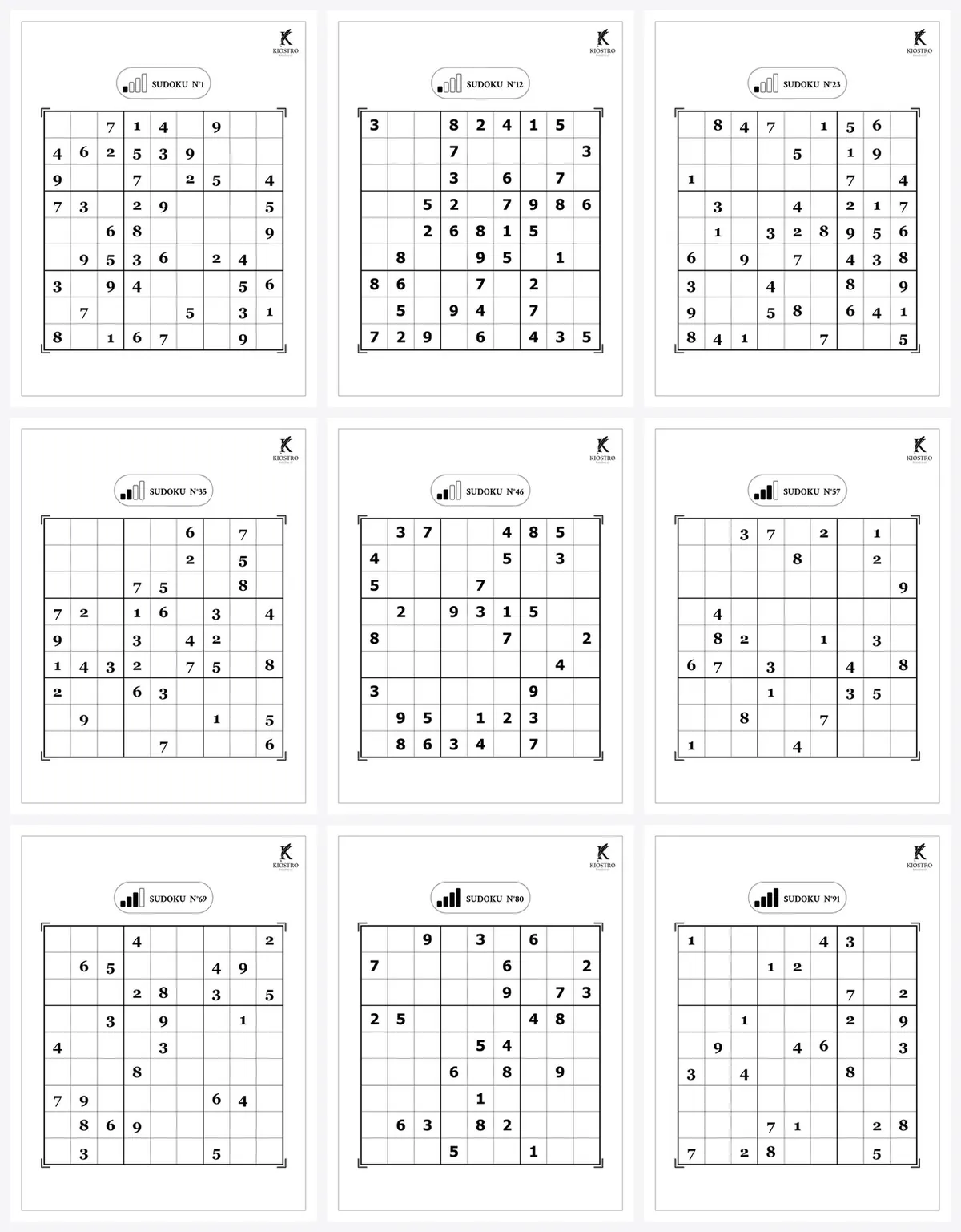 100 sudokus · 4 niveles